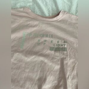 H&M men’s relaxed fit pink speed of light Tshirt